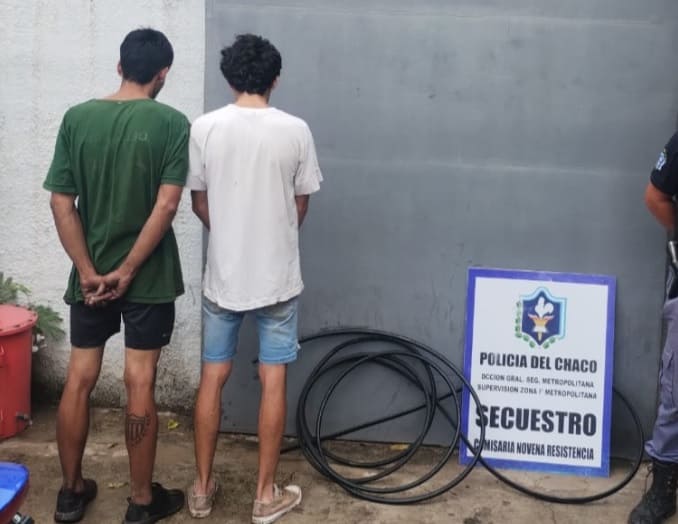 Resistencia | Hermanos fueron detenidos por robar cables de la red eléctrica