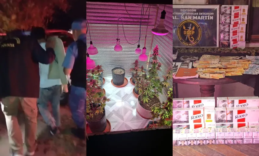 Allanamiento en Colonia Elisa: incautan marihuana, dinero y cigarrillos de contrabando