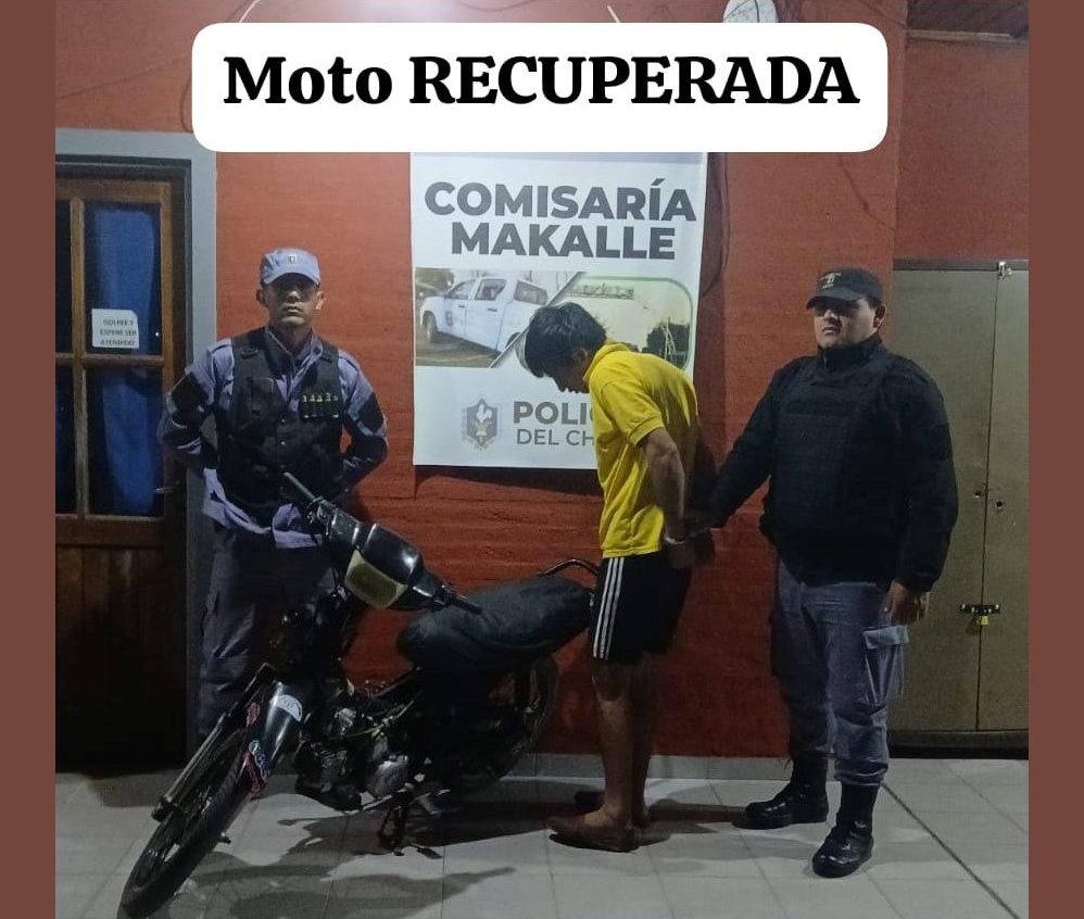 Policiales | Detienen a ladrón de moto en Makallé
