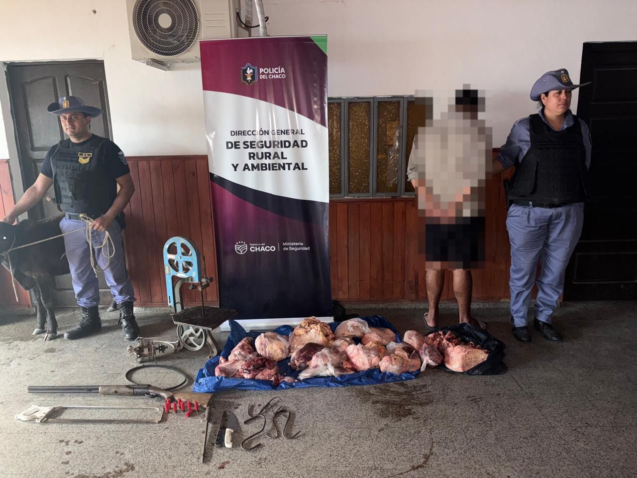 Detenido por robo de ganado y carne incautada en Makallé
