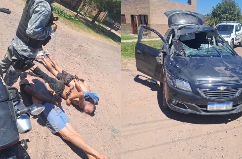 Persecución en Resistencia: vuelco y detención con droga