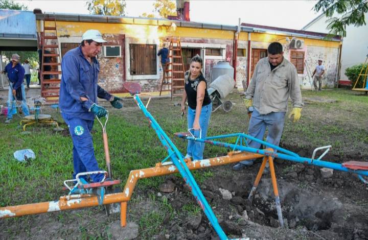 Laguna Blanca: refaccionan el Jardín N° 168 para el inicio de clases