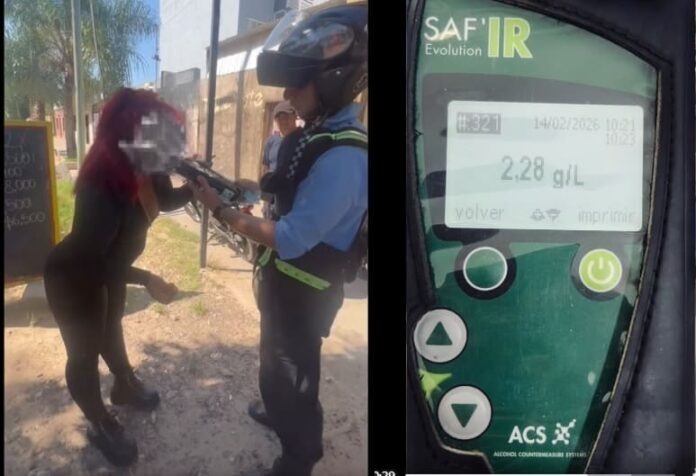Récord de alcoholemia en Resistencia: motociclista dio 2,28 g/l