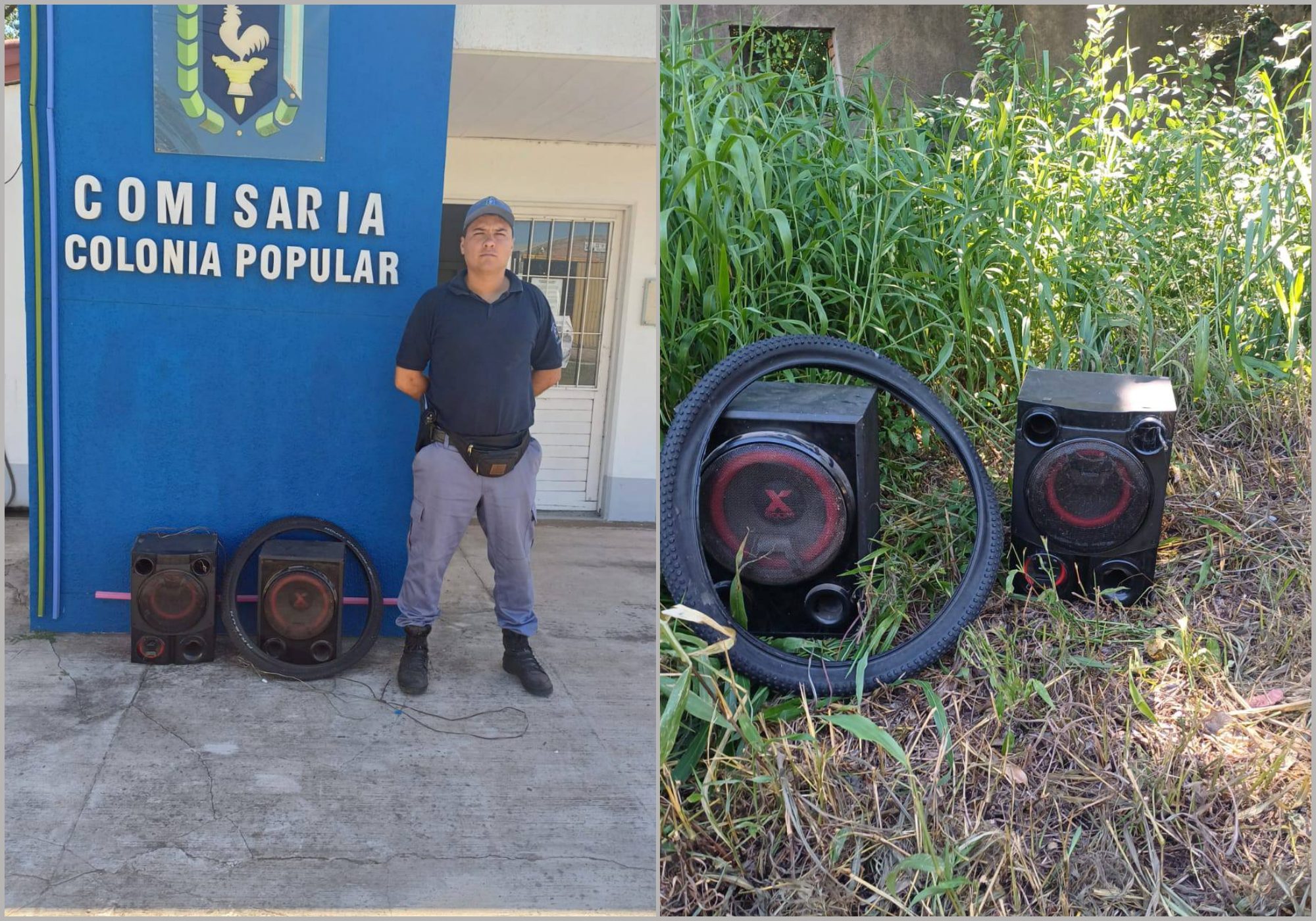 Policía de Colonia Popular recupera objetos robados en zona rural