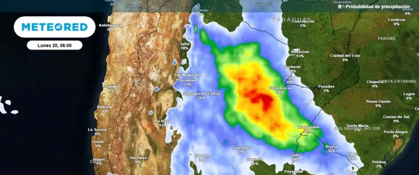 Pronostican lluvias intensas en Chaco con acumulados superiores a 80 mm