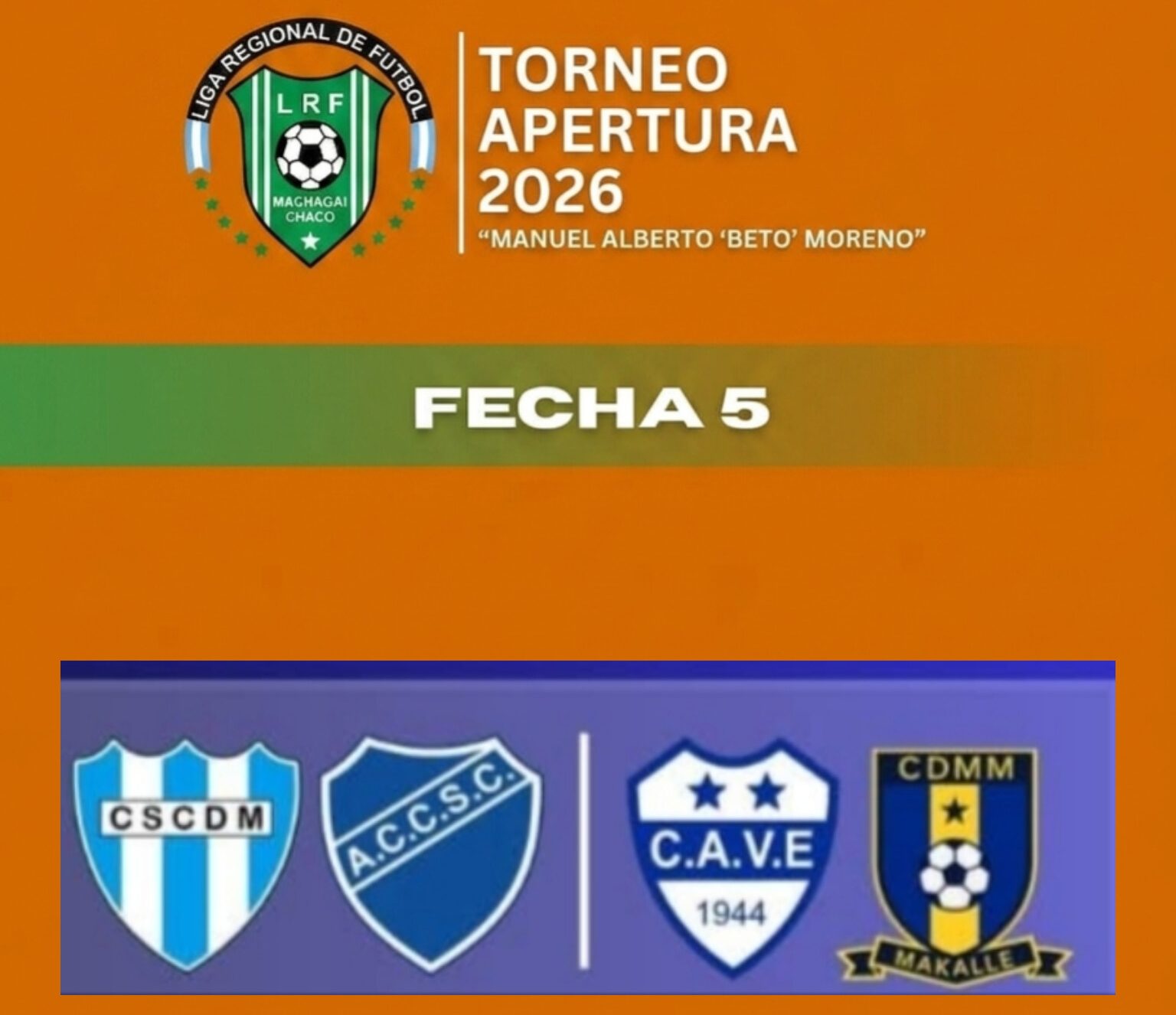 La Liga Regional de fútbol vuelve con la quinta fecha del Apertura