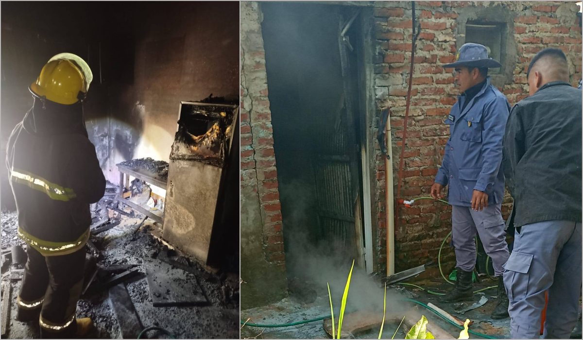 Bomberos evitaron que el fuego consumiera una vivienda por completo en Colonias Unidas, Chaco Bomberos evitaron que el fuego consumiera una vivienda por completo en Colonias Unidas, Chaco