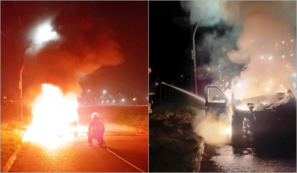 Sofocan el incendio de un automóvil en el kilómetro 11 de la Ruta 16 Sofocan el incendio de un automóvil en el kilómetro 11 de la Ruta 16