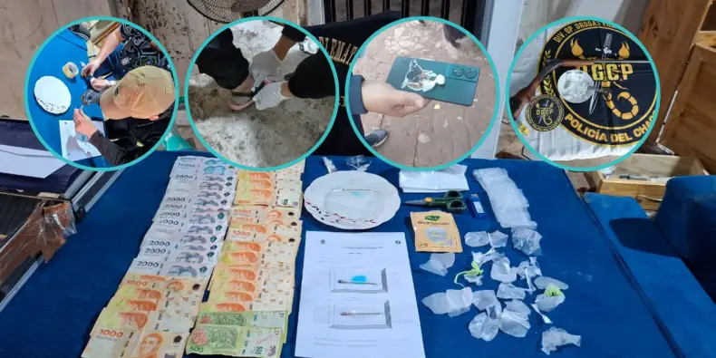 Villa Ángela: desbaratan puntos de venta de droga y un sospechoso intentó tragarse la evidencia