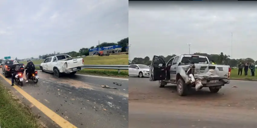 Choque múltiple en la intersección de las rutas 11 y 16 genera un fuerte operativo en Resistencia