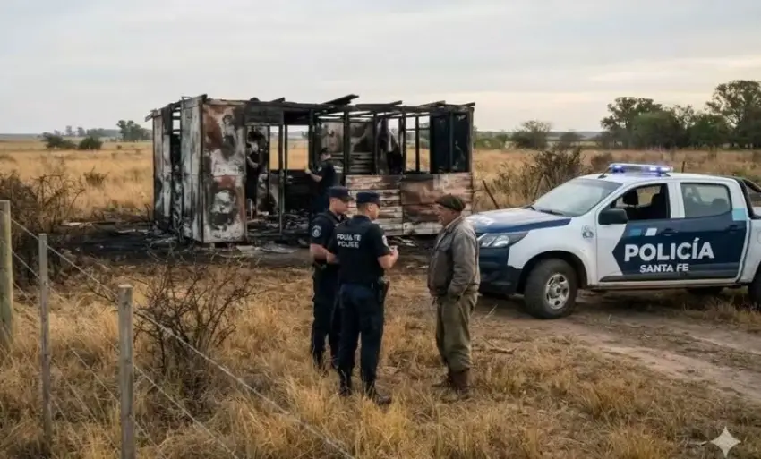 Tragedia en Santa Fe: mueren dos peones rurales chaqueños tras incendiarse su vivienda