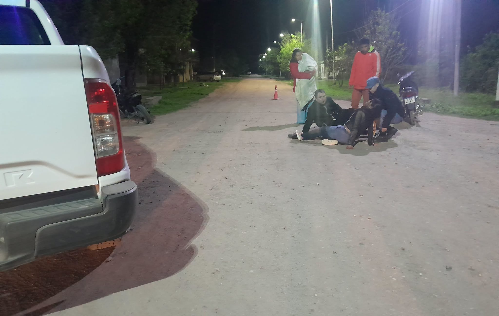 La Escondida: un motociclista fue hospitalizado tras un choque