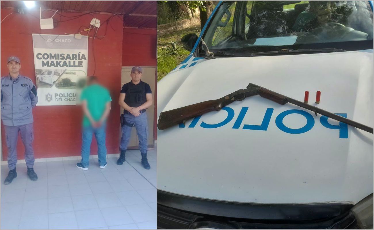 Makallé: detuvieron a un hombre y secuestraron un arma en una causa de violencia de género