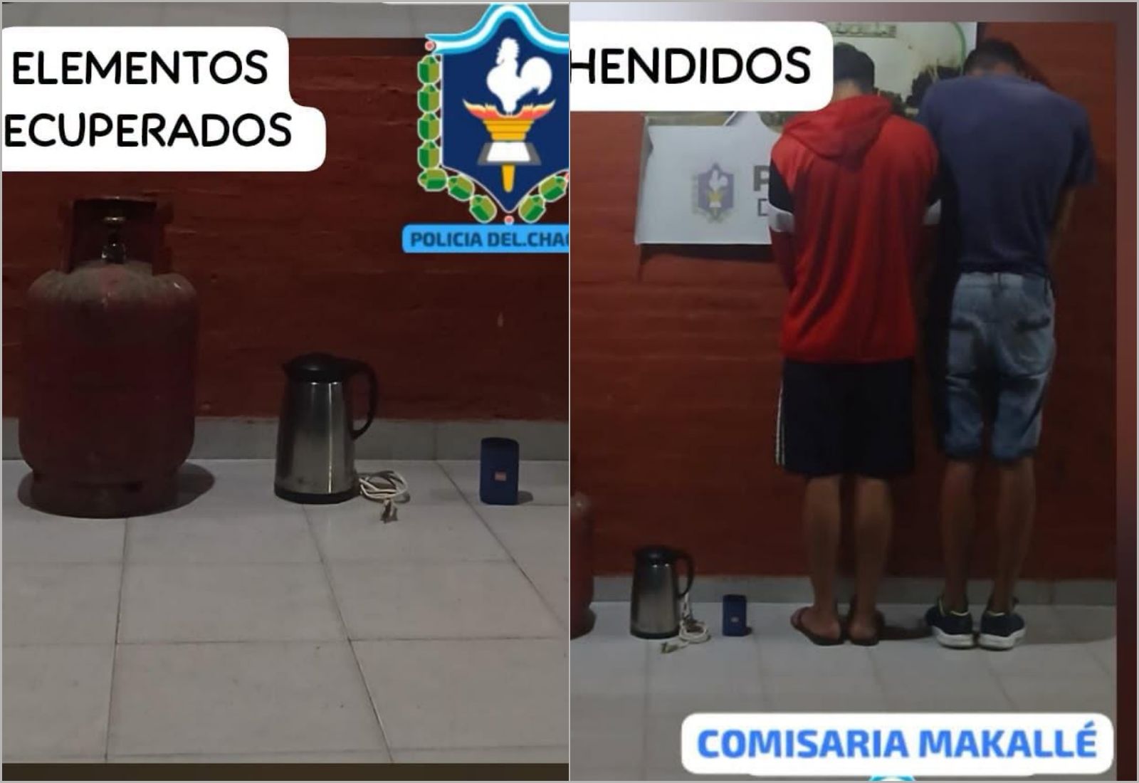 Eficaz operativo en Makallé: recuperan elementos robados y detienen a dos sospechosos