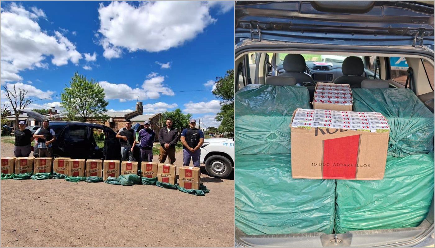 Secuestran cigarrillos ilegales valuados en más de  millones en La Leonesa